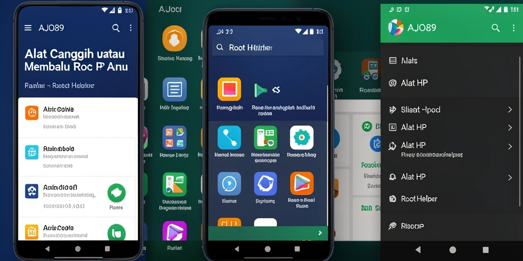 Antarmuka AJO89 yang intuitif untuk Root Helper.