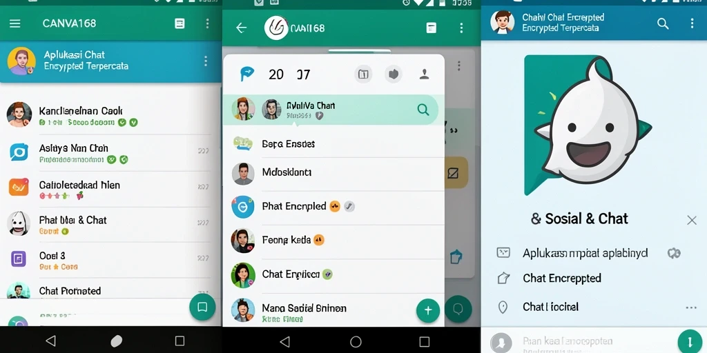 Antarmuka pengguna CANVA168 yang intuitif dan aman untuk chatting.