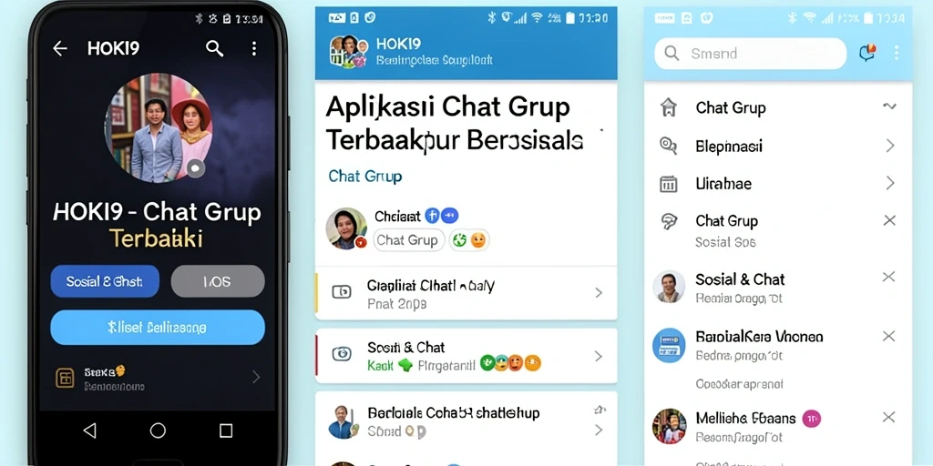 Tampilan antarmuka HOKI9 saat chatting grup yang interaktif.