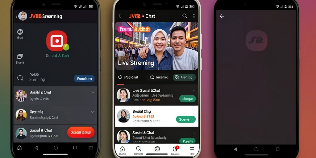 Tampilan antarmuka JV88 yang menarik untuk Live Streaming.