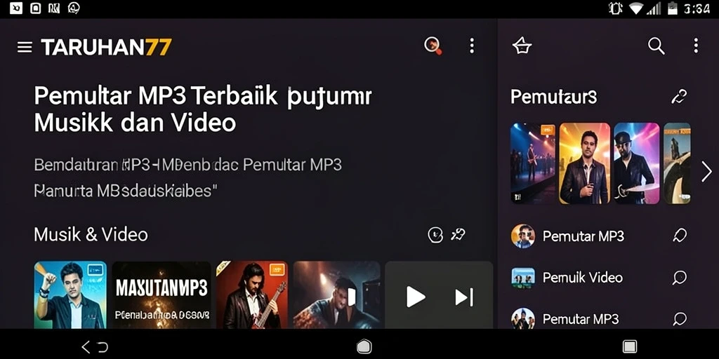 Antarmuka sederhana TARUHAN77 untuk pemutar MP3 yang efisien.